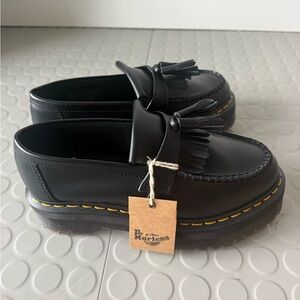 Dr Martens NIB Adrian Bex Smooth Keather Black Tassel Loafer size 39 7M/8W